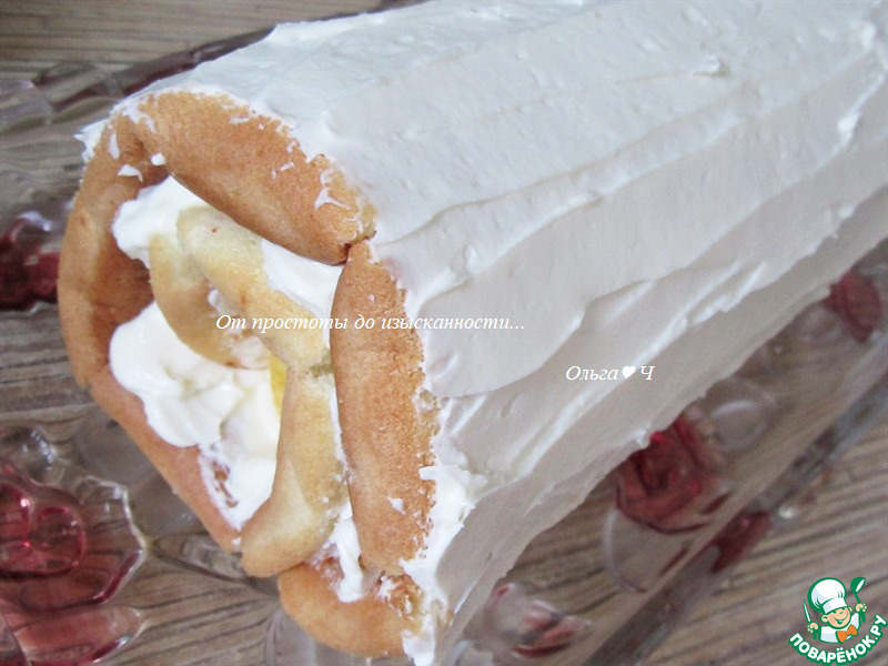 Рулет с творожным сыром и апельсином