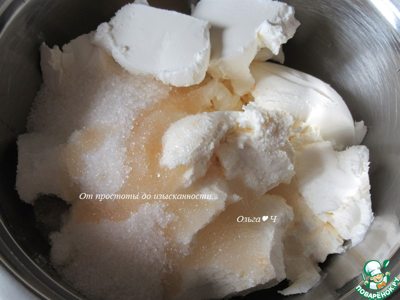 Рулет с творожным сыром и апельсином