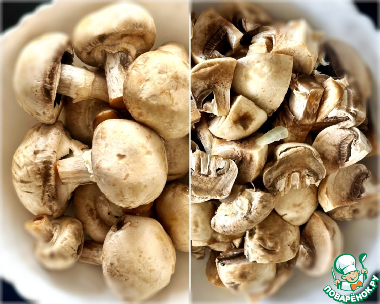 Салат. Грибы и фасоль с постным майонезом