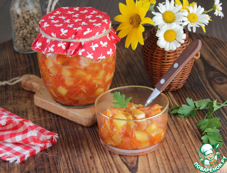 Салат из кабачков с кетчупом