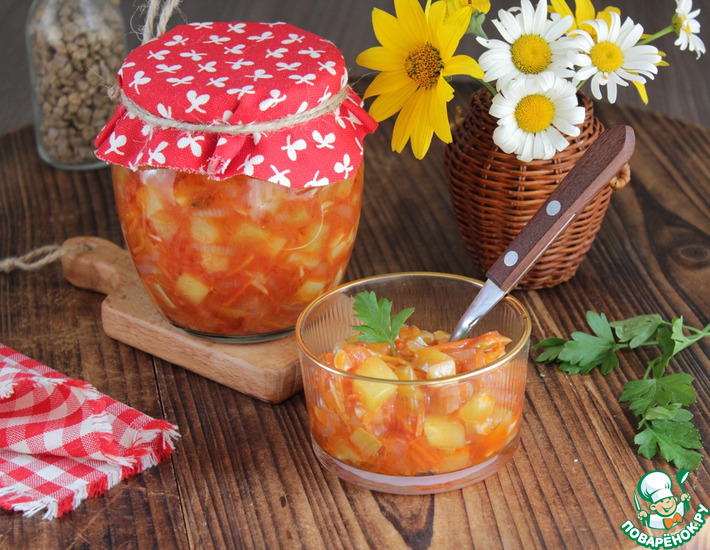 Салат из кабачков с кетчупом