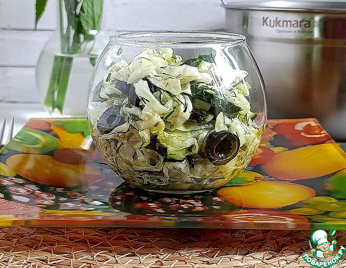 Салат из молодой капусты "Свежесть"