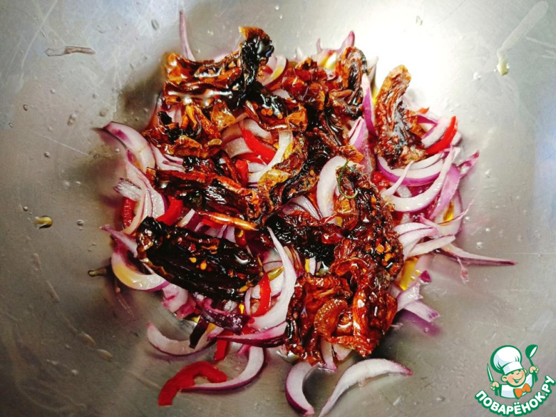 Салат с арбузом и утиной ветчиной