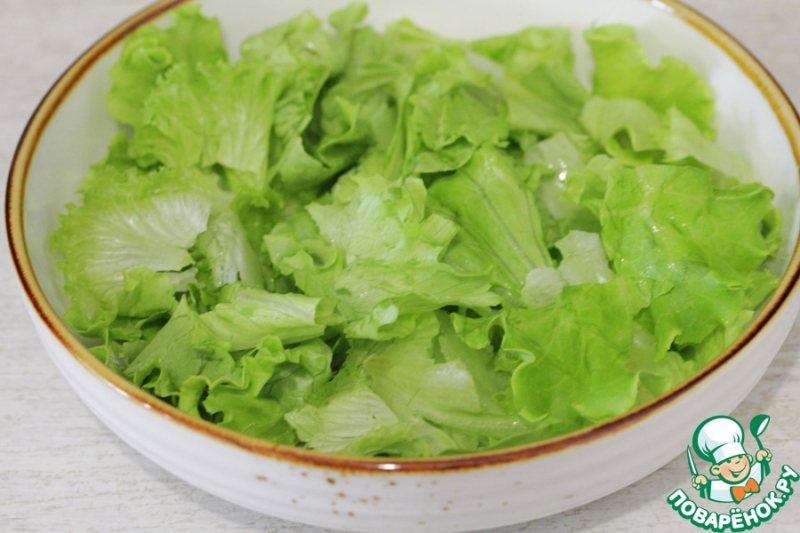 Салат с хрустящим сыром