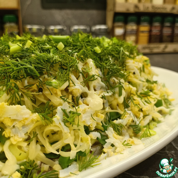 Салат &laquo;Сельдь под зеленой шубкой&raquo;