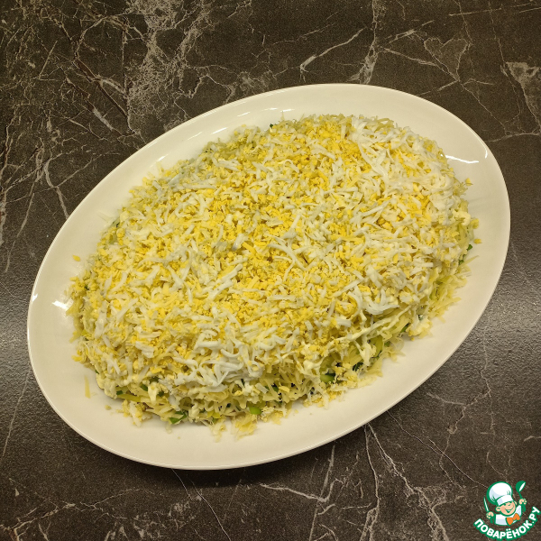 Салат &laquo;Сельдь под зеленой шубкой&raquo;