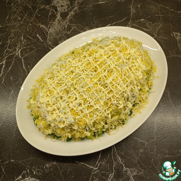 Салат &laquo;Сельдь под зеленой шубкой&raquo;