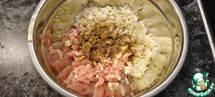 Самса с рубленной курицей