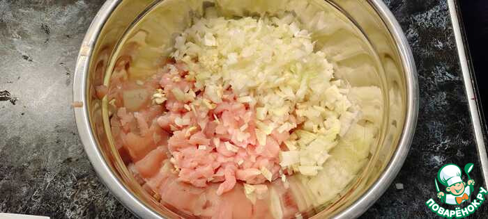Самса с рубленной курицей
