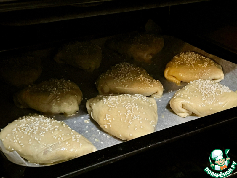 Самса слоеная и хрустящая. Мясо и картошка