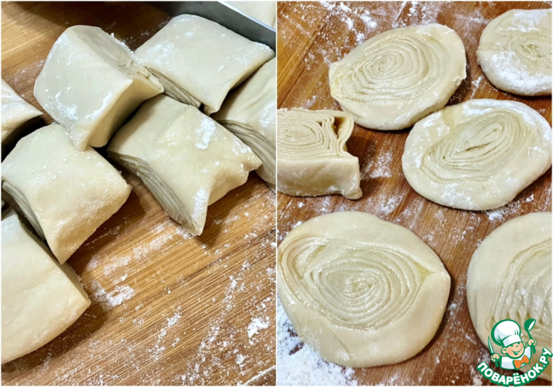 Самса слоеная и хрустящая. Мясо и картошка