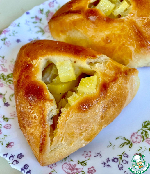 Самса слоеная и хрустящая. Мясо и картошка