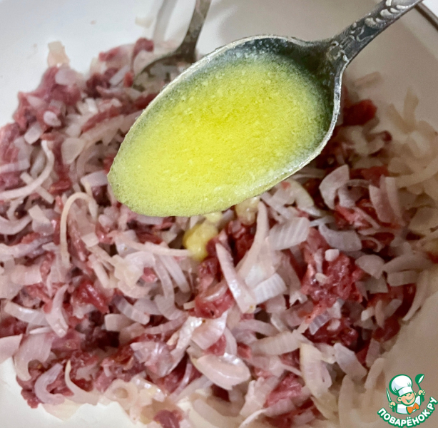 Самса слоеная и хрустящая. Мясо и картошка