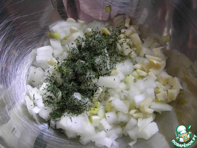 Шампиньоны с луком и чесноком