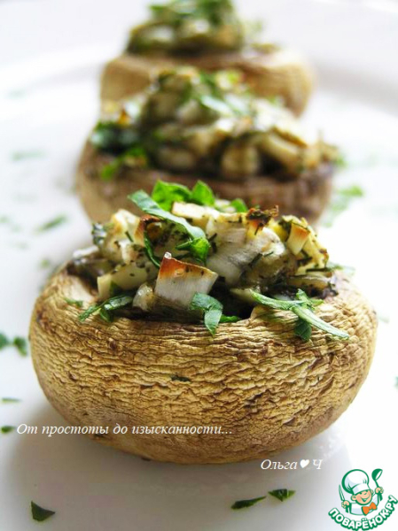 Шампиньоны с луком и чесноком