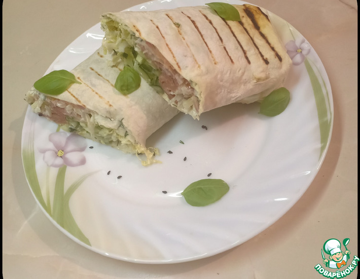 Шаурма с красной рыбой