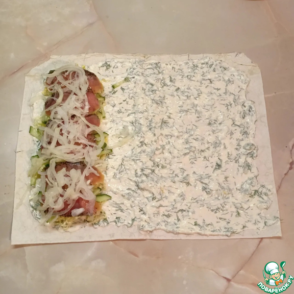 Шаурма с красной рыбой