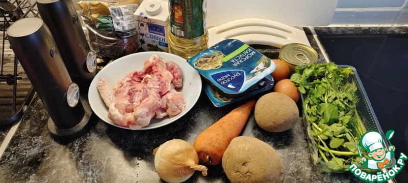 Щи с морской капустой