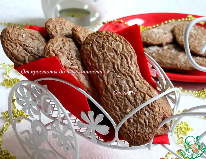 Шоколадное печенье с кокосовой стружкой