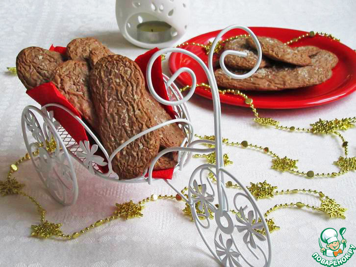 Шоколадное печенье с кокосовой стружкой