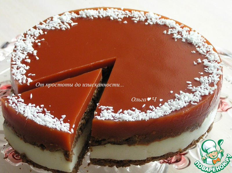 Шоколадный кокосово-томатный торт