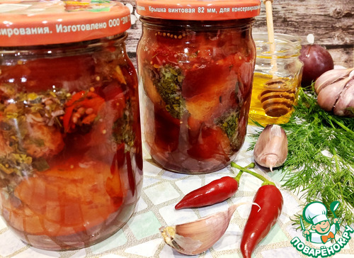 Слива фаршированная в медовом маринаде