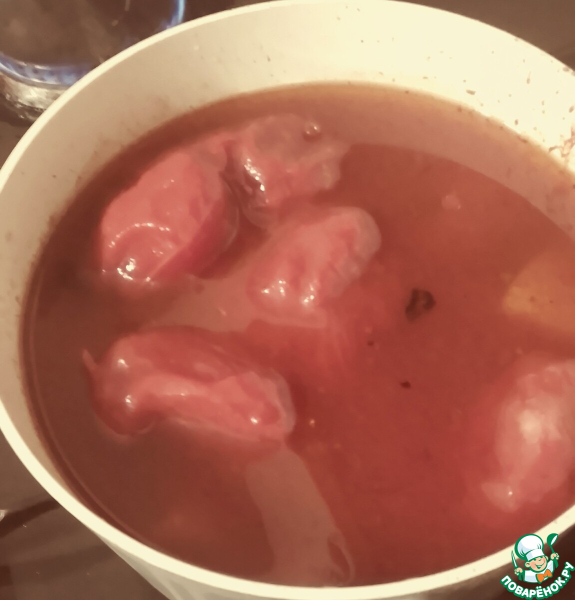 Стью с копчёными креветками, картофелем, шпинатом