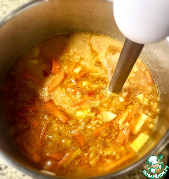 Суп пюре из чечевицы