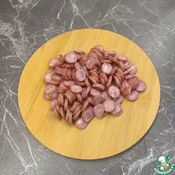 Сырный суп с грибами и колбасками