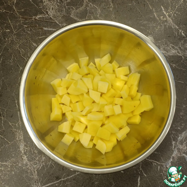 Сырный суп с грибами и колбасками