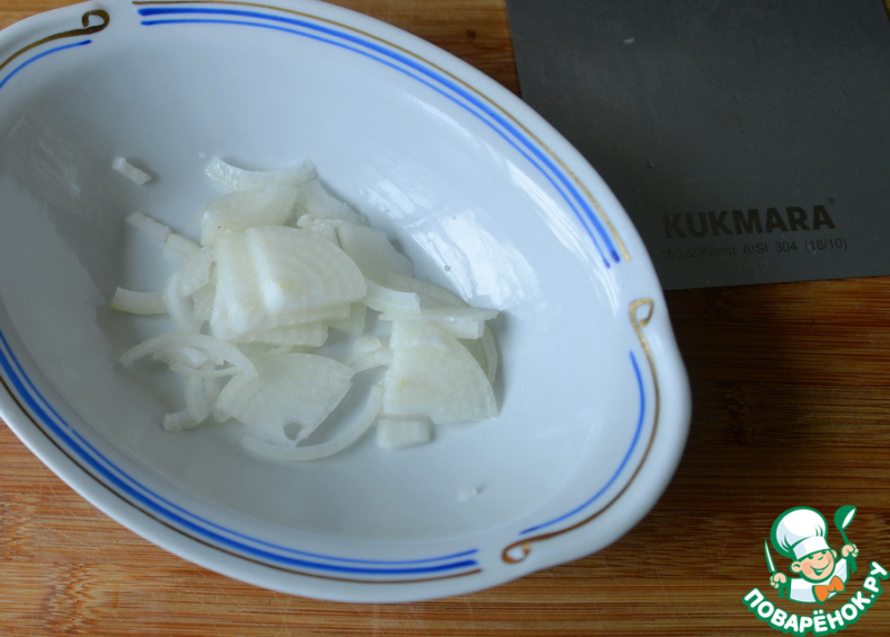 Тёплый салат из куриной печени с вешенками