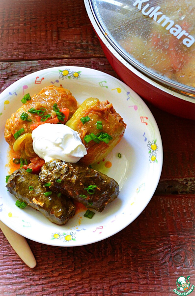 Толма ( долма) с булгуром и мясом