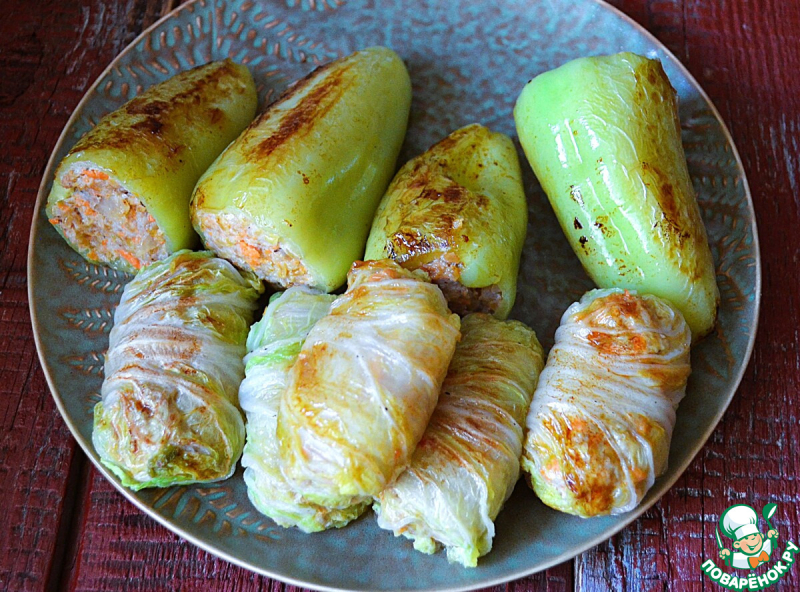 Толма ( долма) с булгуром и мясом