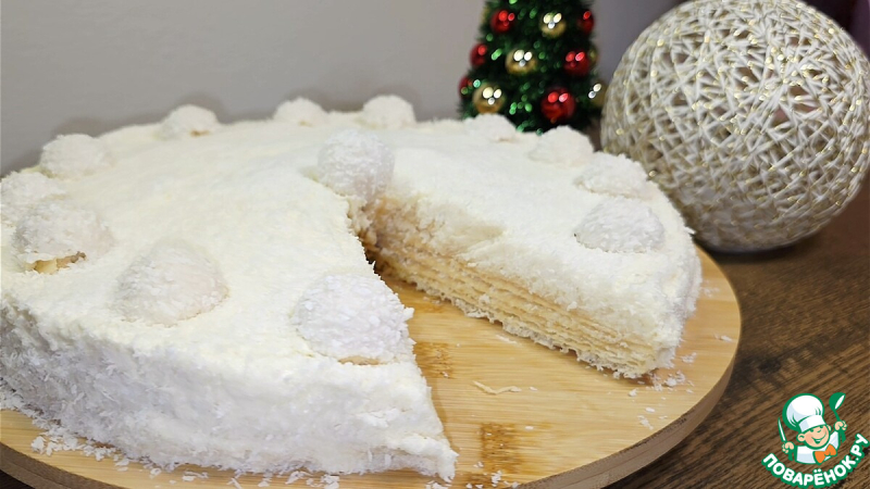 Торт Рафаэлло из вафельных коржей