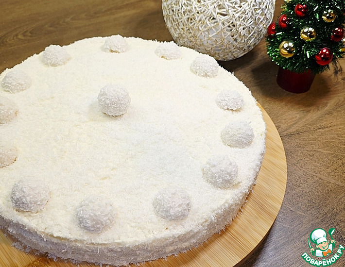 Торт Рафаэлло из вафельных коржей