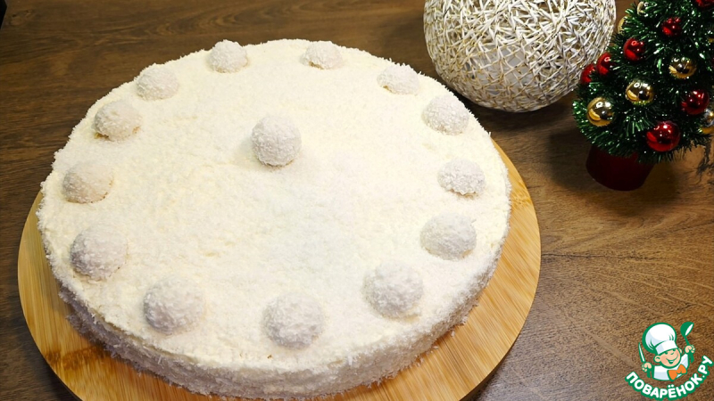 Торт Рафаэлло из вафельных коржей