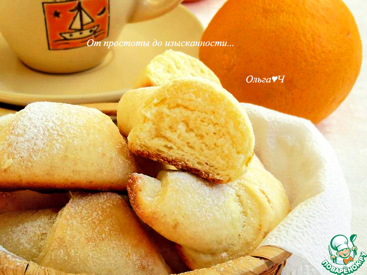 Творожно-апельсиновые рогалики