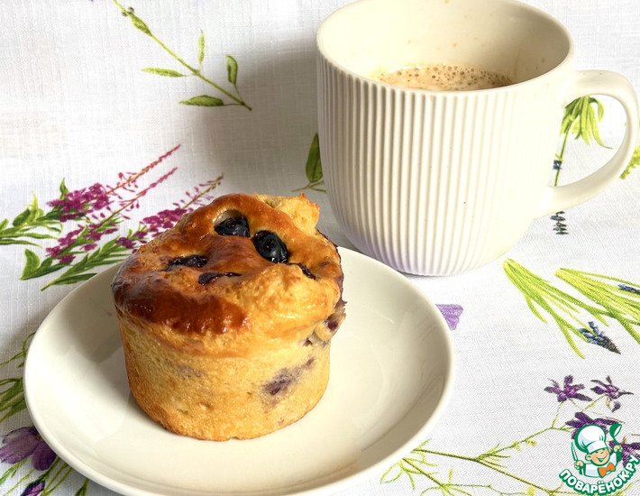 Творожно-миндальные маффины с ягодами