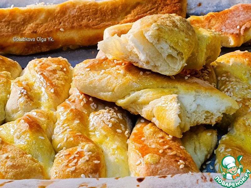 Творожные булочки-жгутики к чаю