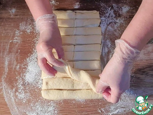 Творожные булочки-жгутики к чаю