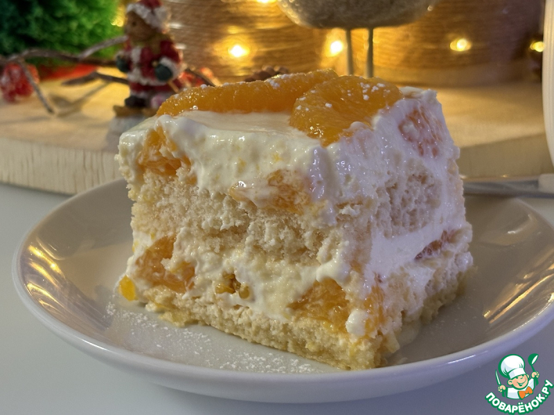 Творожный десерт с мандаринами "тирамису"