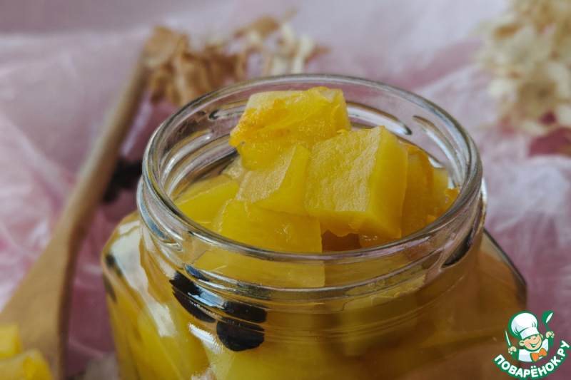 Тыквенное варенье с зернами кофе