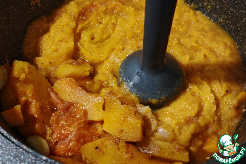 Тыквенный суп с морковными клёцками