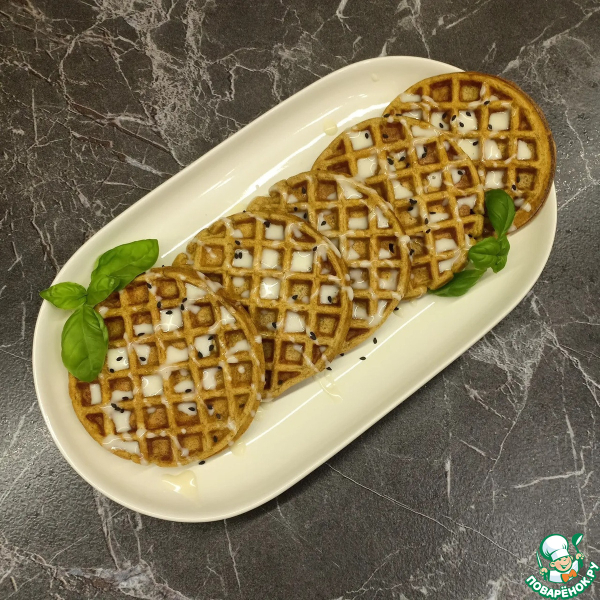 Вафли на цельнозерновой муке с яблоком