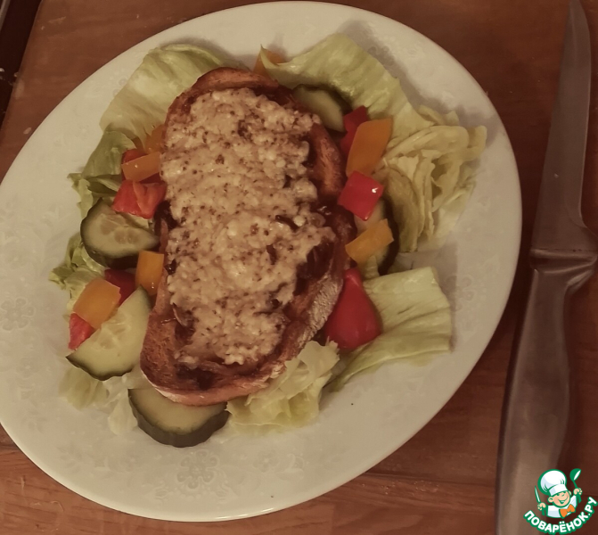 Валлийский рарэбит с луковым маринадом