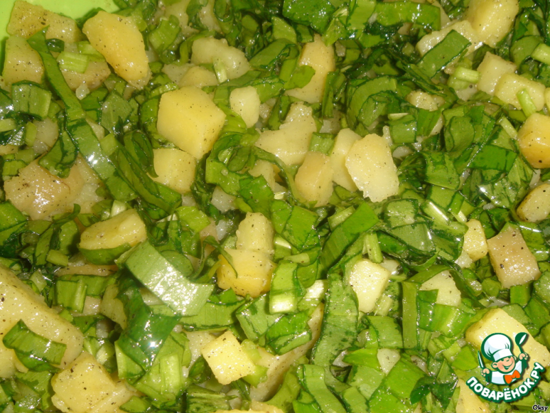 Весенний салат из черемши