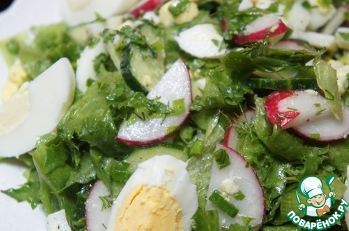Весенний зеленый салат