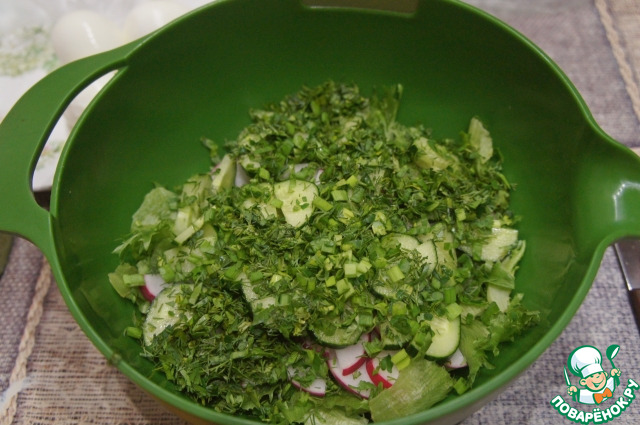 Весенний зеленый салат