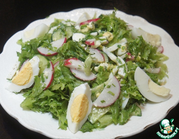 Весенний зеленый салат