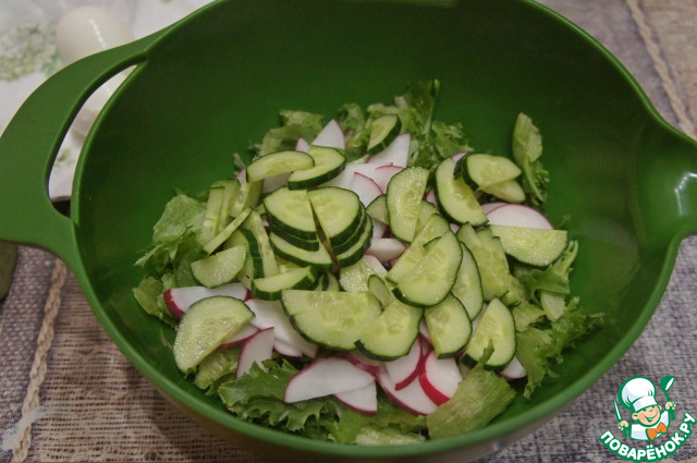 Весенний зеленый салат